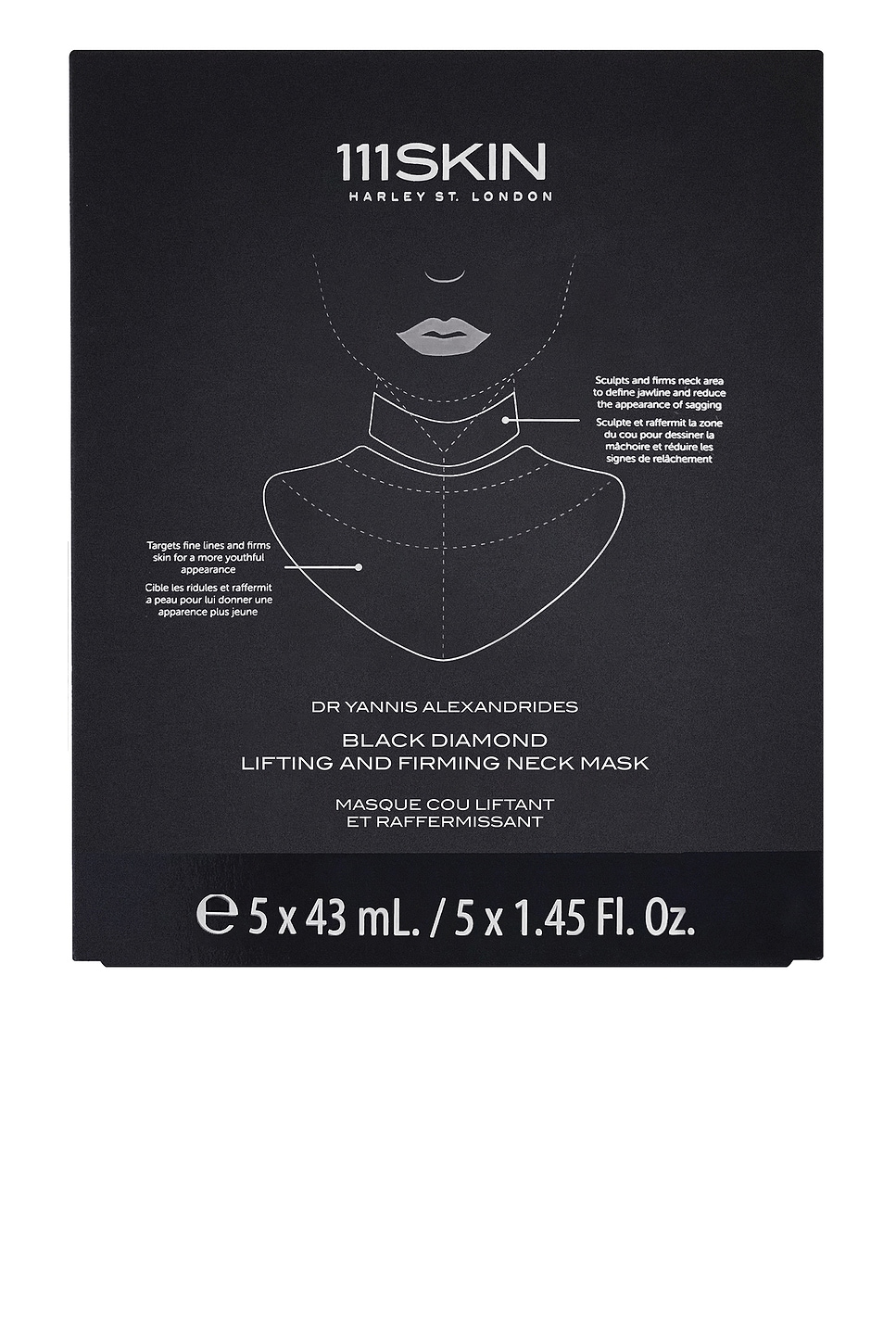 Black Diamond Lifting And Firming Neck Mask 5 Pack in Beauty: NA