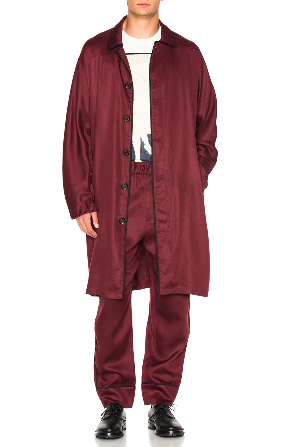Image 1 of 3.1 phillip lim Unconstructed Trench Coat in Burgundy