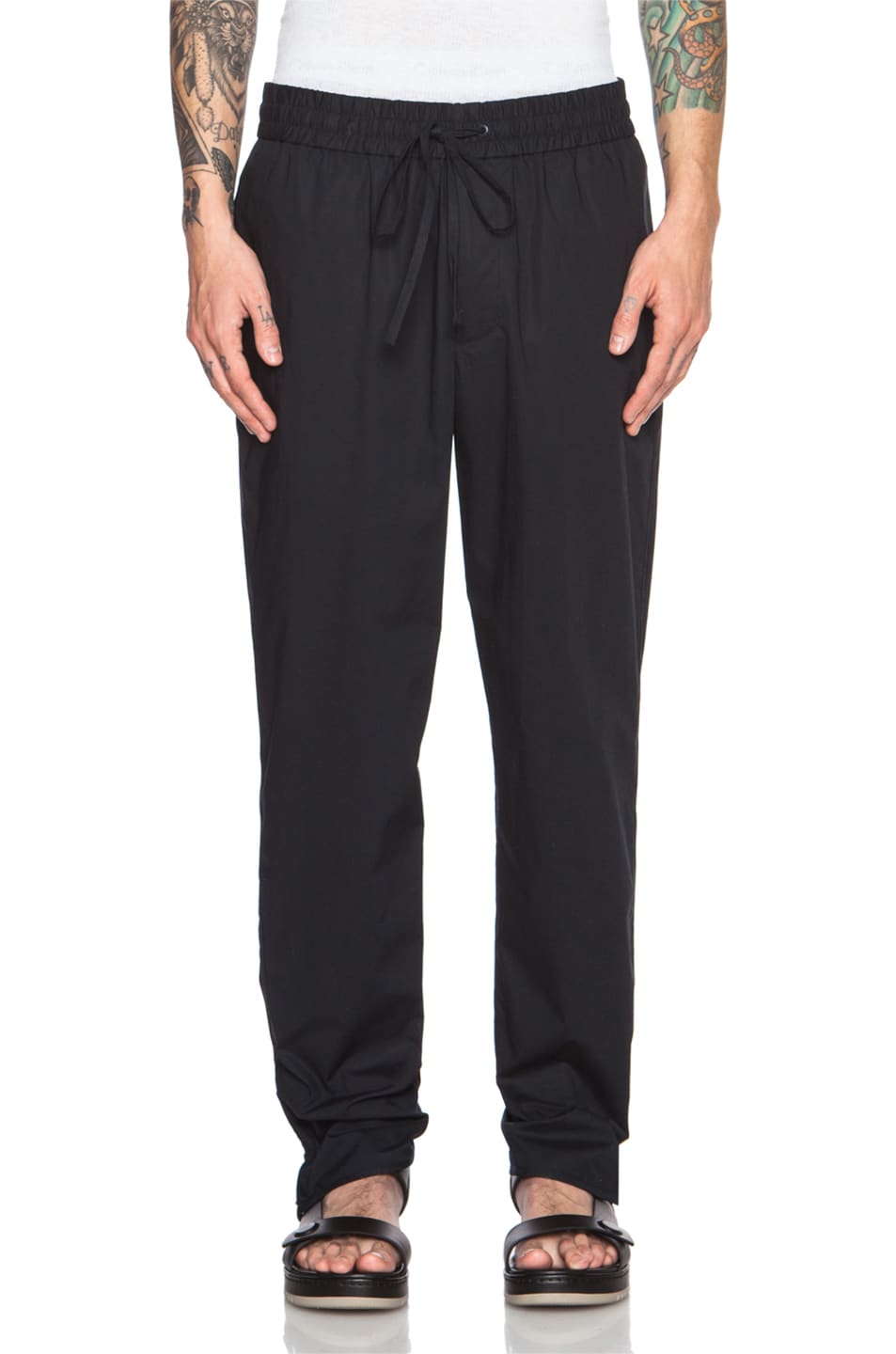 Image 1 of 3.1 phillip lim Tapered Cotton-Blend Lounge Pant in Navy