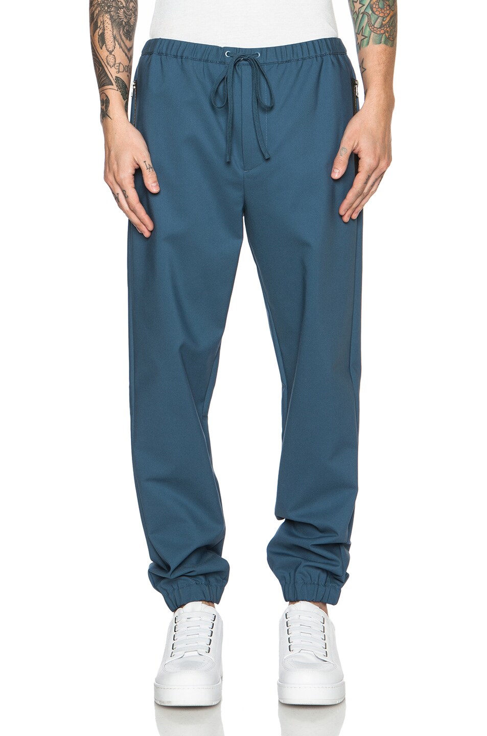 Image 1 of 3.1 phillip lim Utility Cotton-Blend Pants with Side Zipper in Aviator