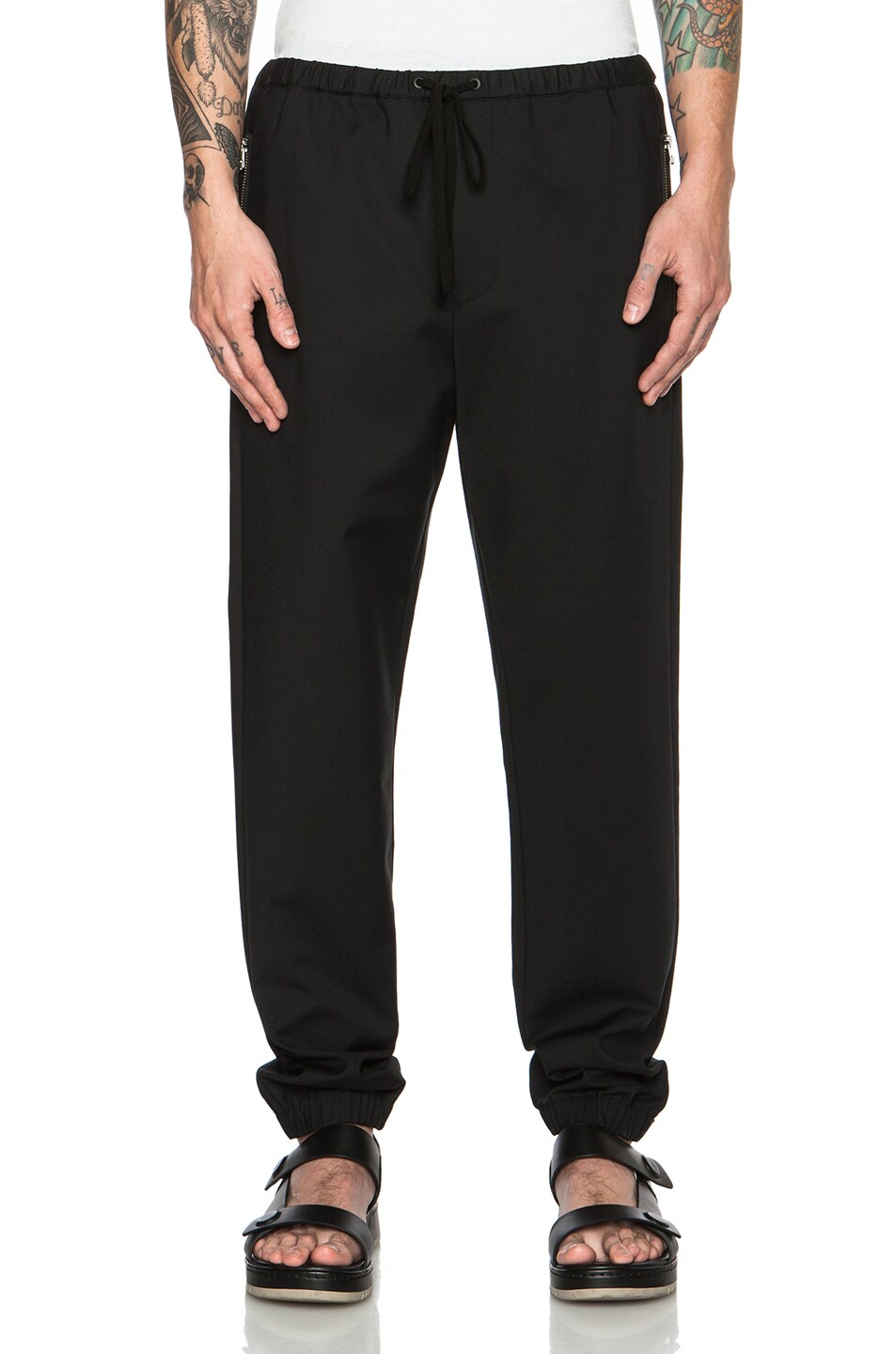 Image 1 of 3.1 phillip lim Utility Cotton-Blend Pants with Side Zipper in Black