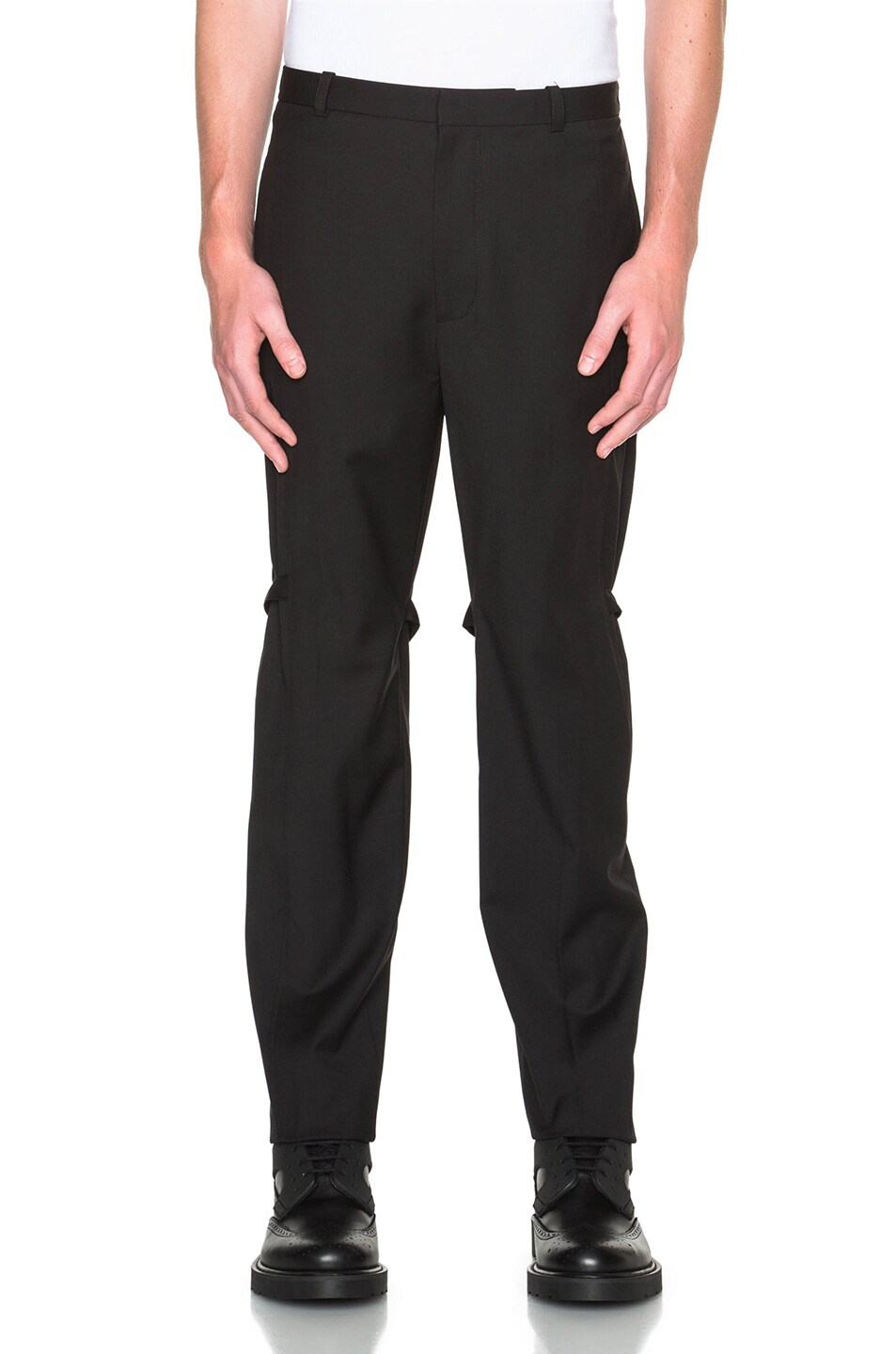Image 1 of 3.1 phillip lim Tapered Trousers with Strap Detail in Black