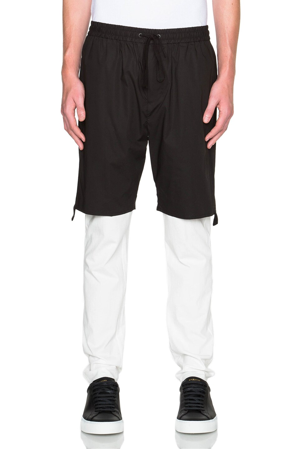 Image 1 of 3.1 phillip lim Hybrid Lounge Pants with Poplin Shorts in Antique White