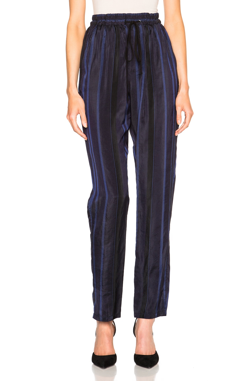 Image 1 of 3.1 phillip lim Tapered Elastic Waist Lounge Pants in Navy