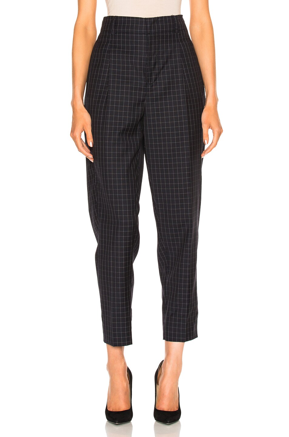 Image 1 of 3.1 phillip lim Lightweight Wool Suiting Trousers in Grid Navy