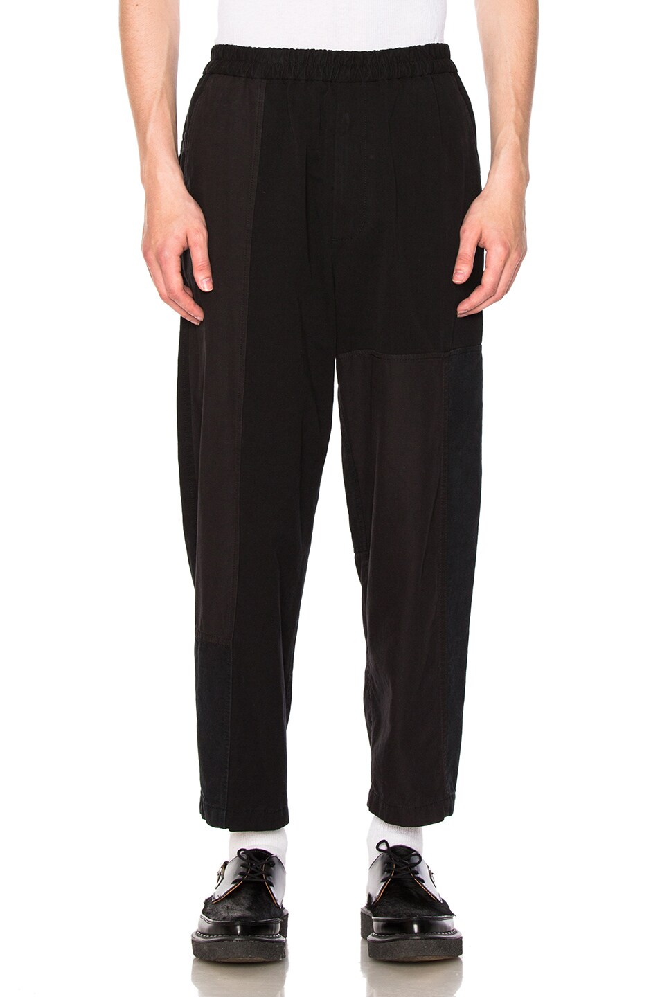 Image 1 of 3.1 phillip lim Mixed Canvas Patchwork Trousers in Black