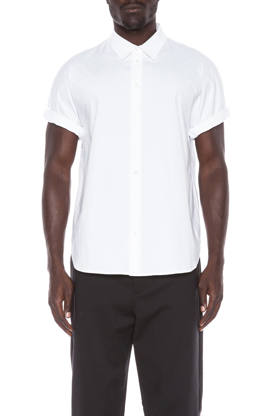 Image 1 of 3.1 phillip lim Dolman Sleeve Fisherman Cotton-Blend Shirt in White