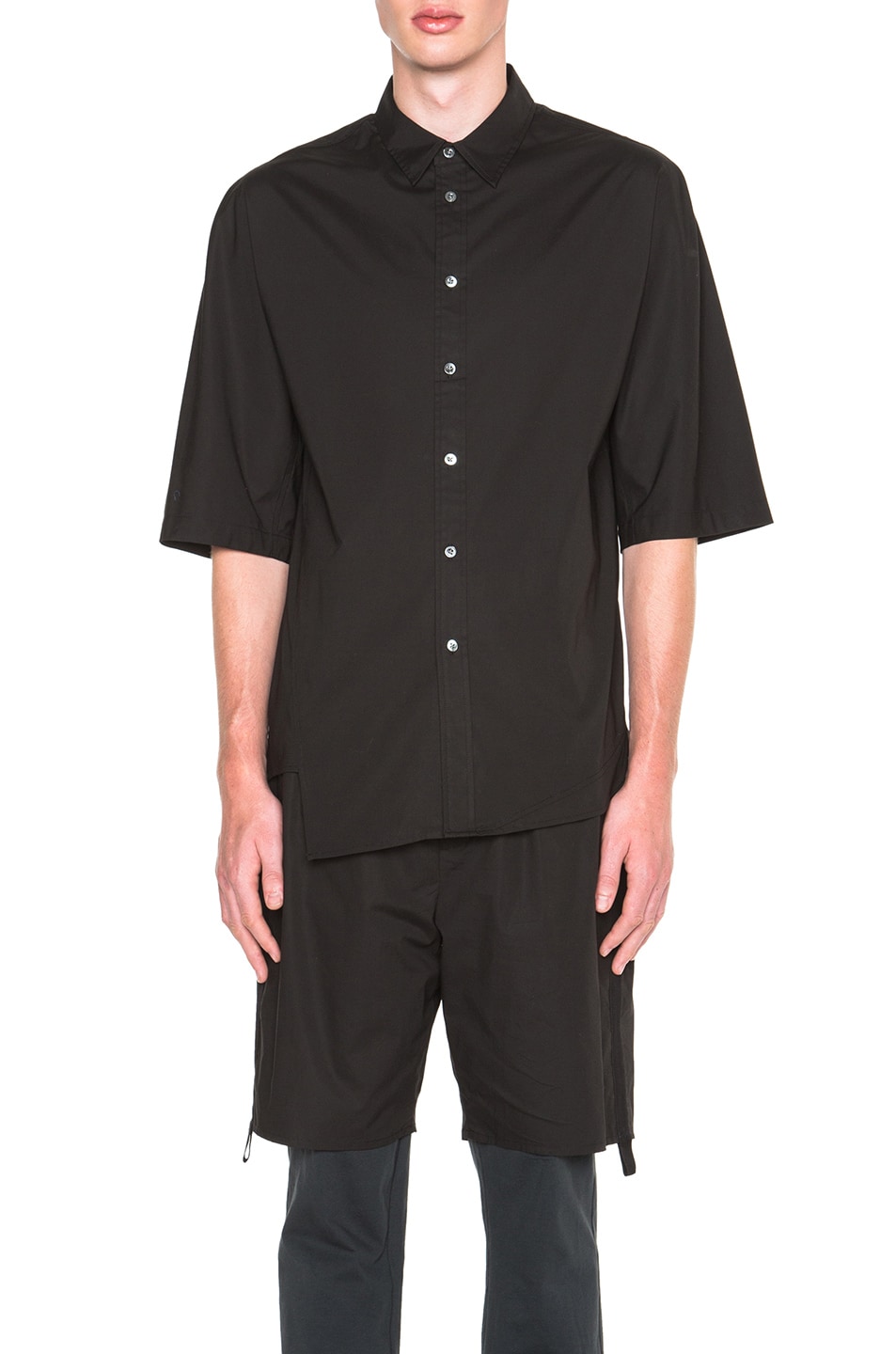 Image 1 of 3.1 phillip lim Asymmetric Displaced Seam Button Up in Black