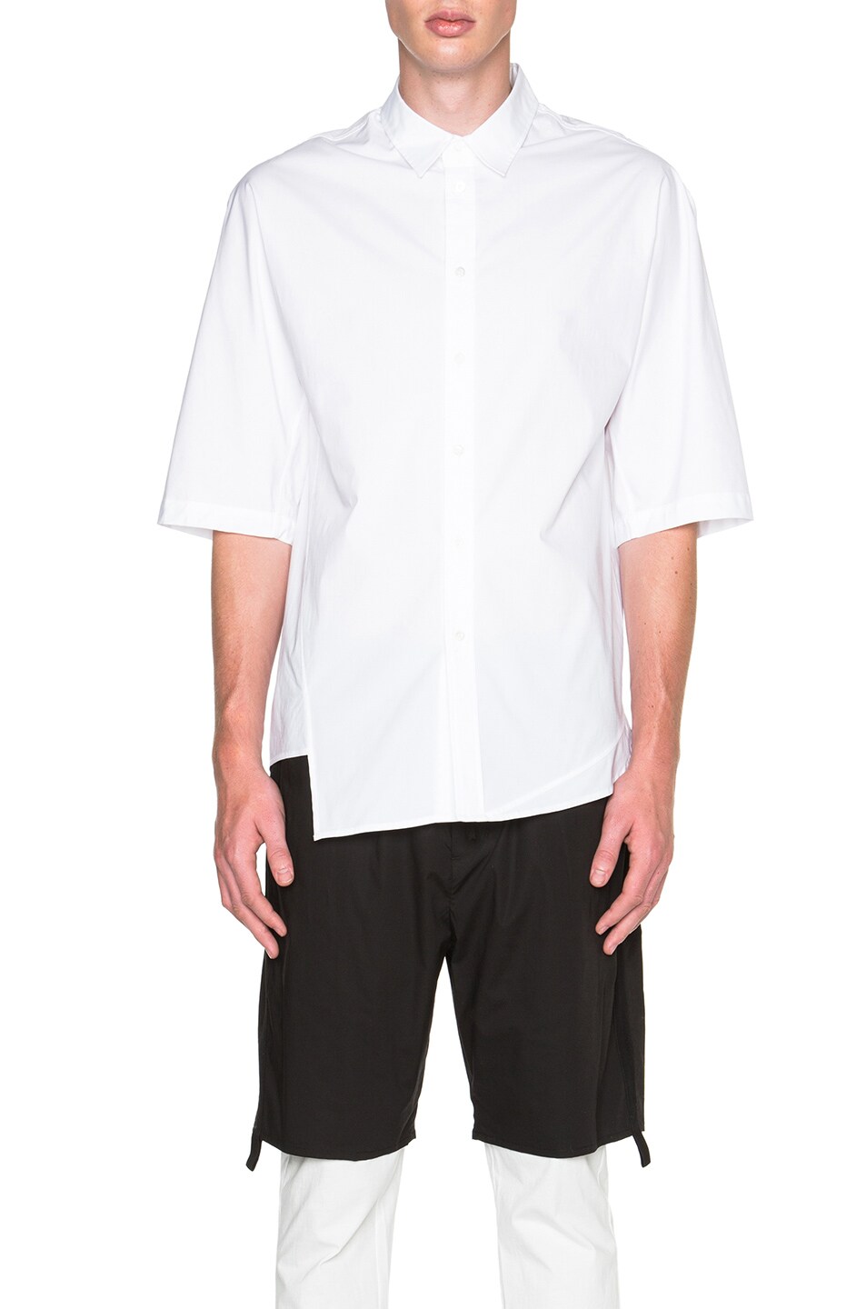 Image 1 of 3.1 phillip lim Asymmetric Displaced Seam Button Up in White