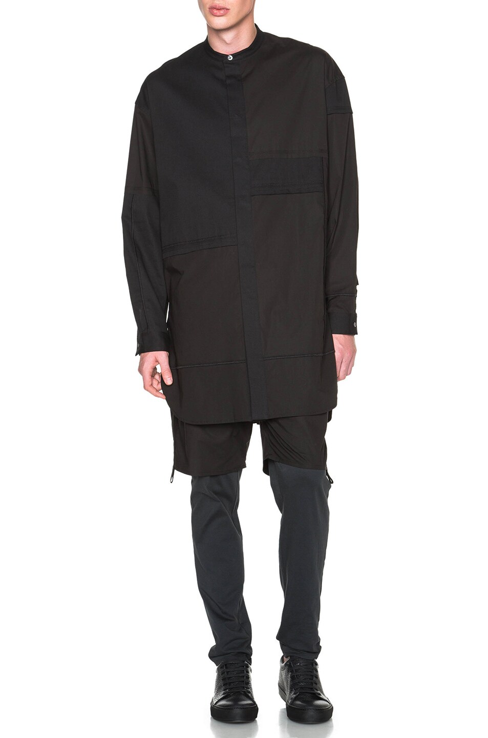 Image 1 of 3.1 phillip lim Mixed Embroidery Stitch Button Up in Black