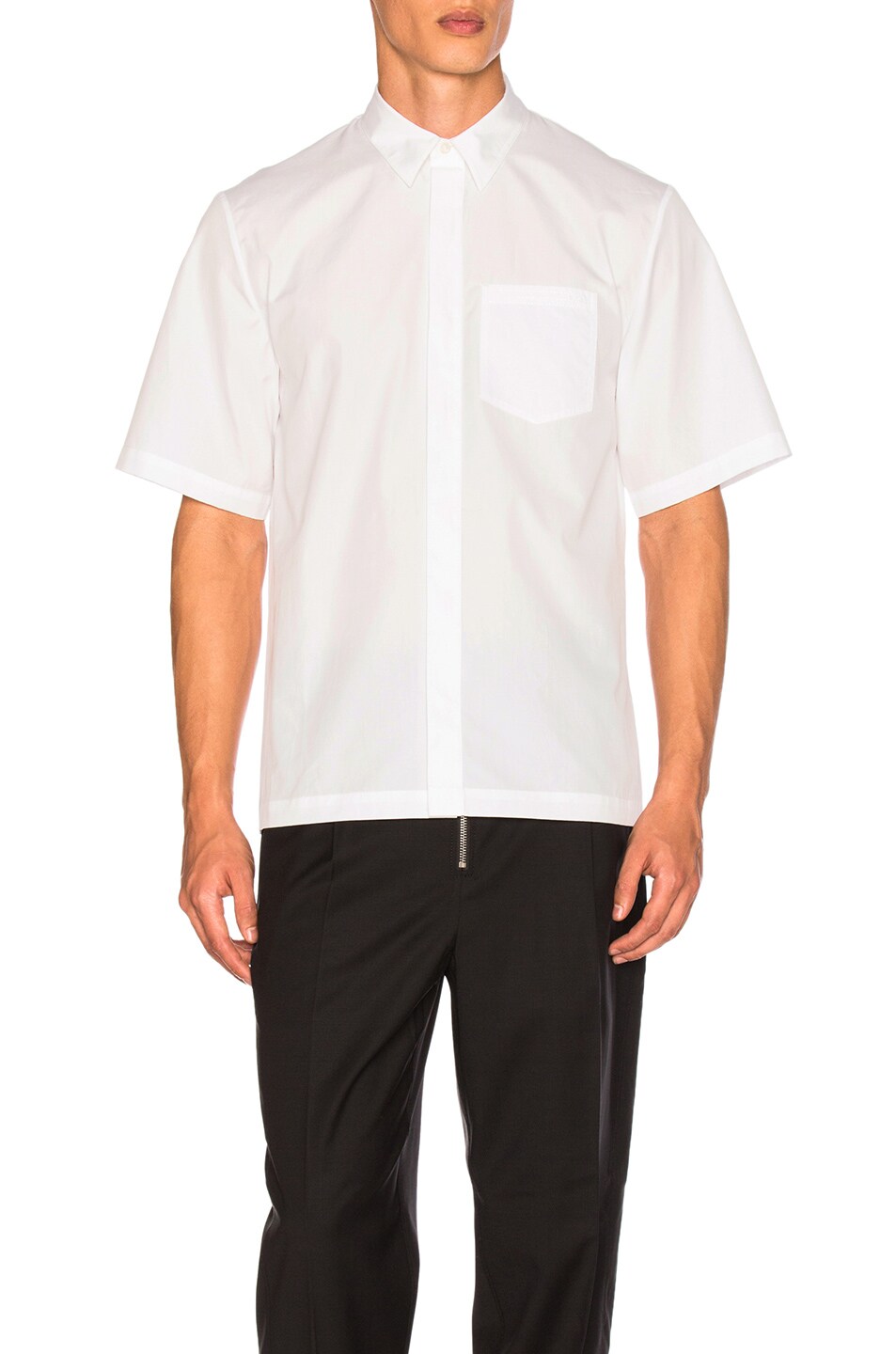 Image 1 of 3.1 phillip lim Short Sleeve Box Cut Shirt in White