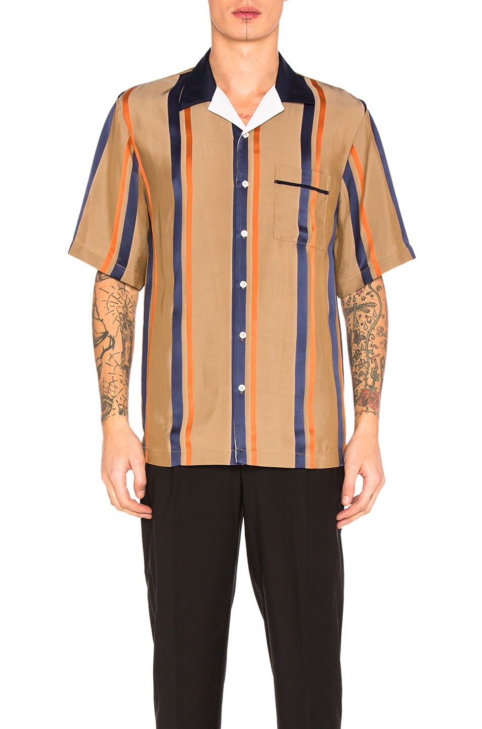 Image 1 of 3.1 phillip lim Bowler Striped Shirt in Khaki