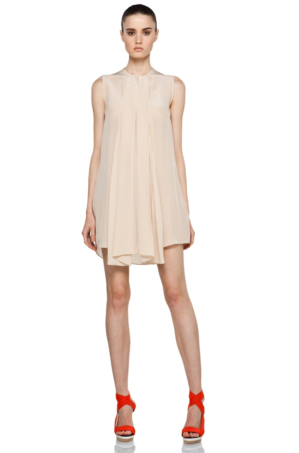 Image 1 of 3.1 phillip lim Sleeveless Double Front Drape Dress in Blush