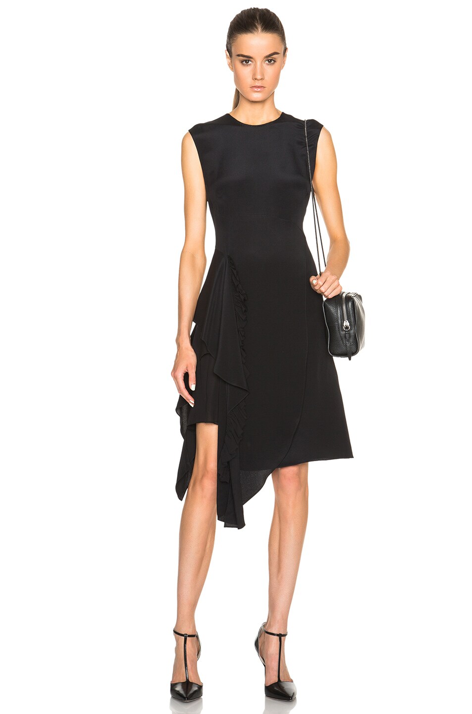 Image 1 of 3.1 phillip lim Cascading Ruffle & Fringe Dress in Black