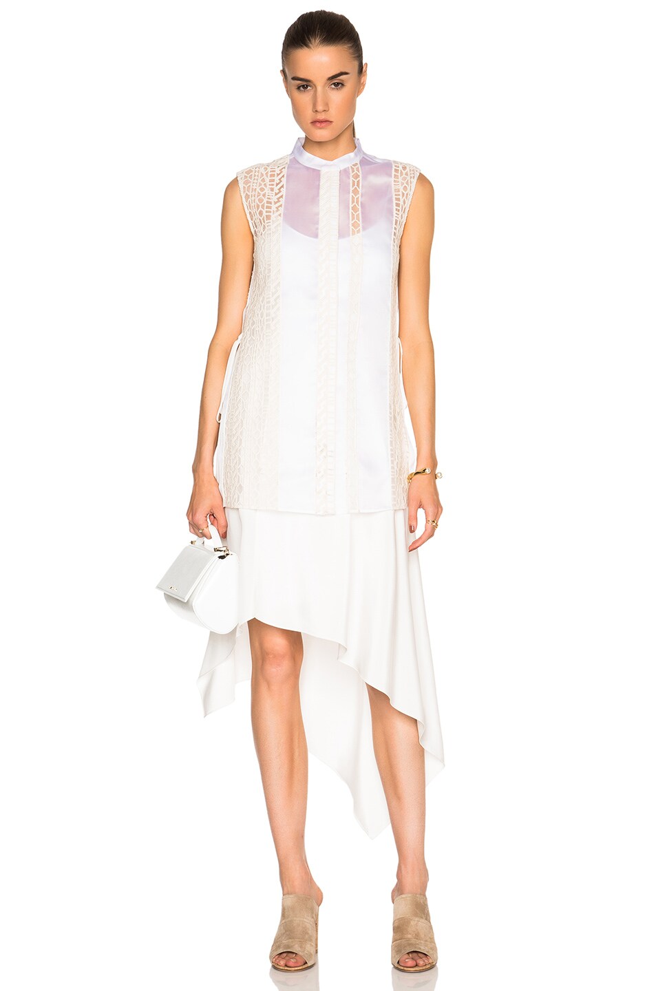 Image 1 of 3.1 phillip lim Frayed Dress in Cream