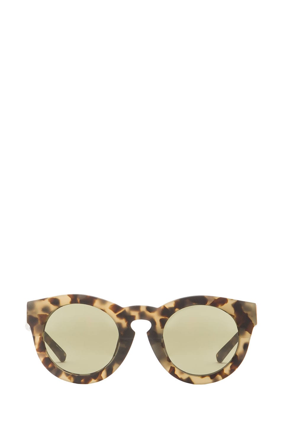 Image 1 of 3.1 phillip lim Circle Sunglasses in Frosted Khaki Tortoise