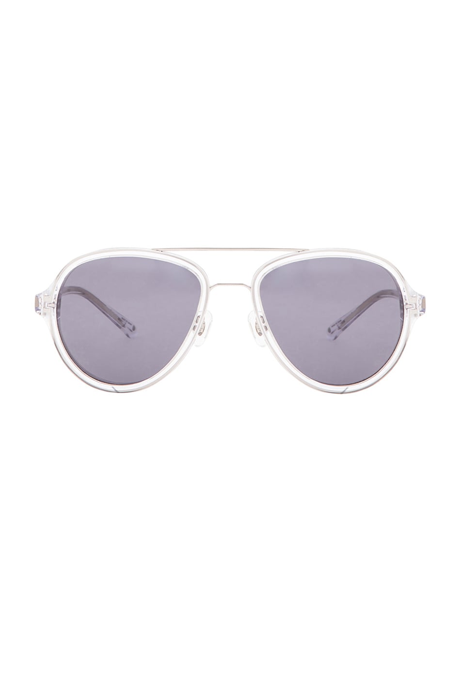 3.1 phillip lim Aviator Sunglasses in Clear Silver | FWRD