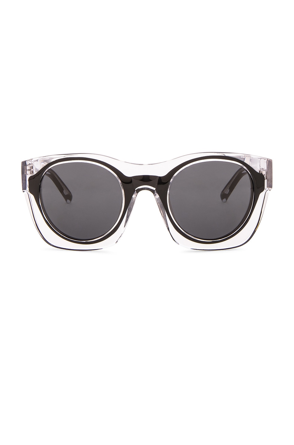 Image 1 of 3.1 phillip lim Double Layered Sunglasses in Black & Nickel