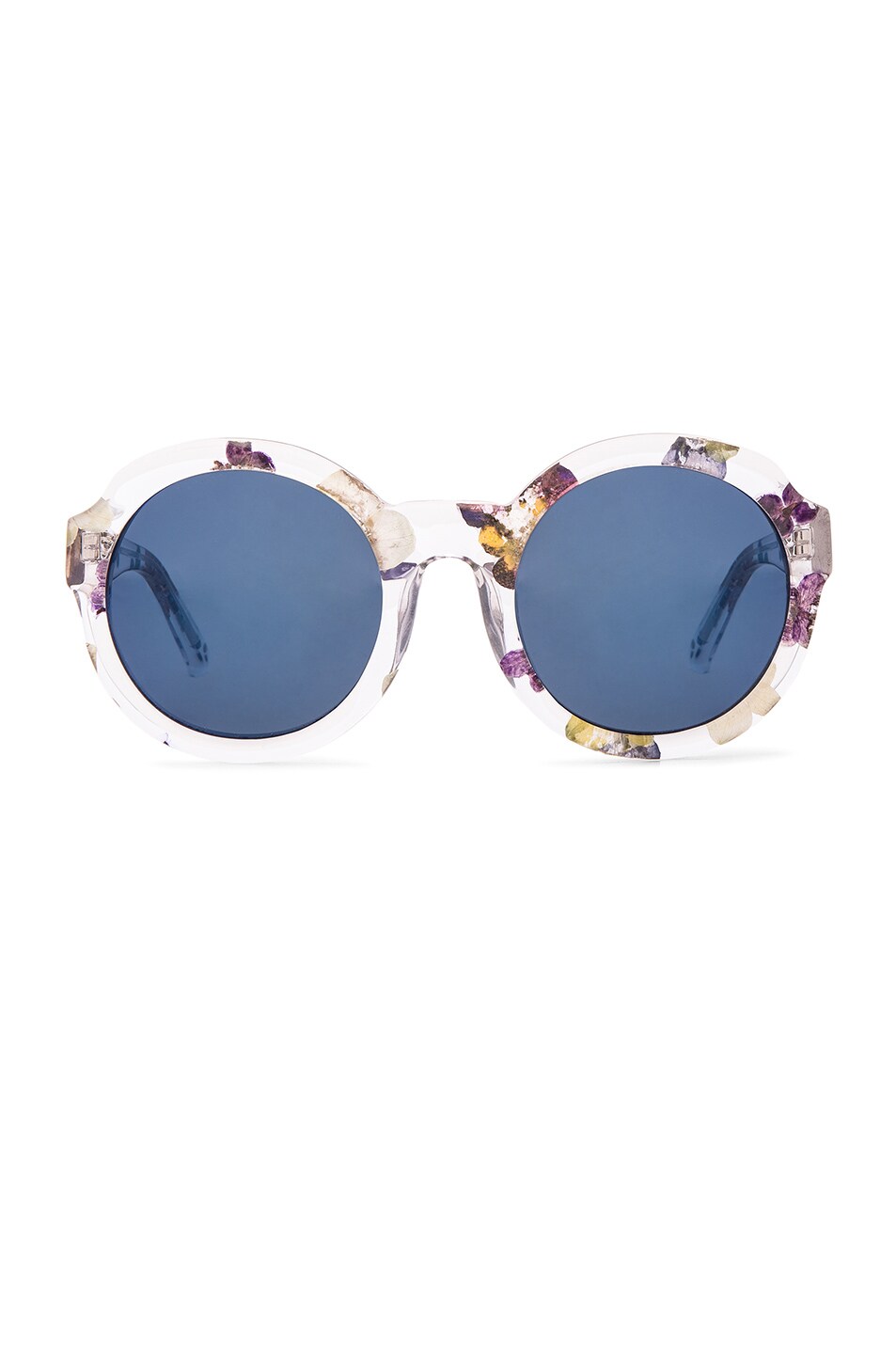 Image 1 of 3.1 phillip lim Circle Sunglasses in Clear Blue Flowers