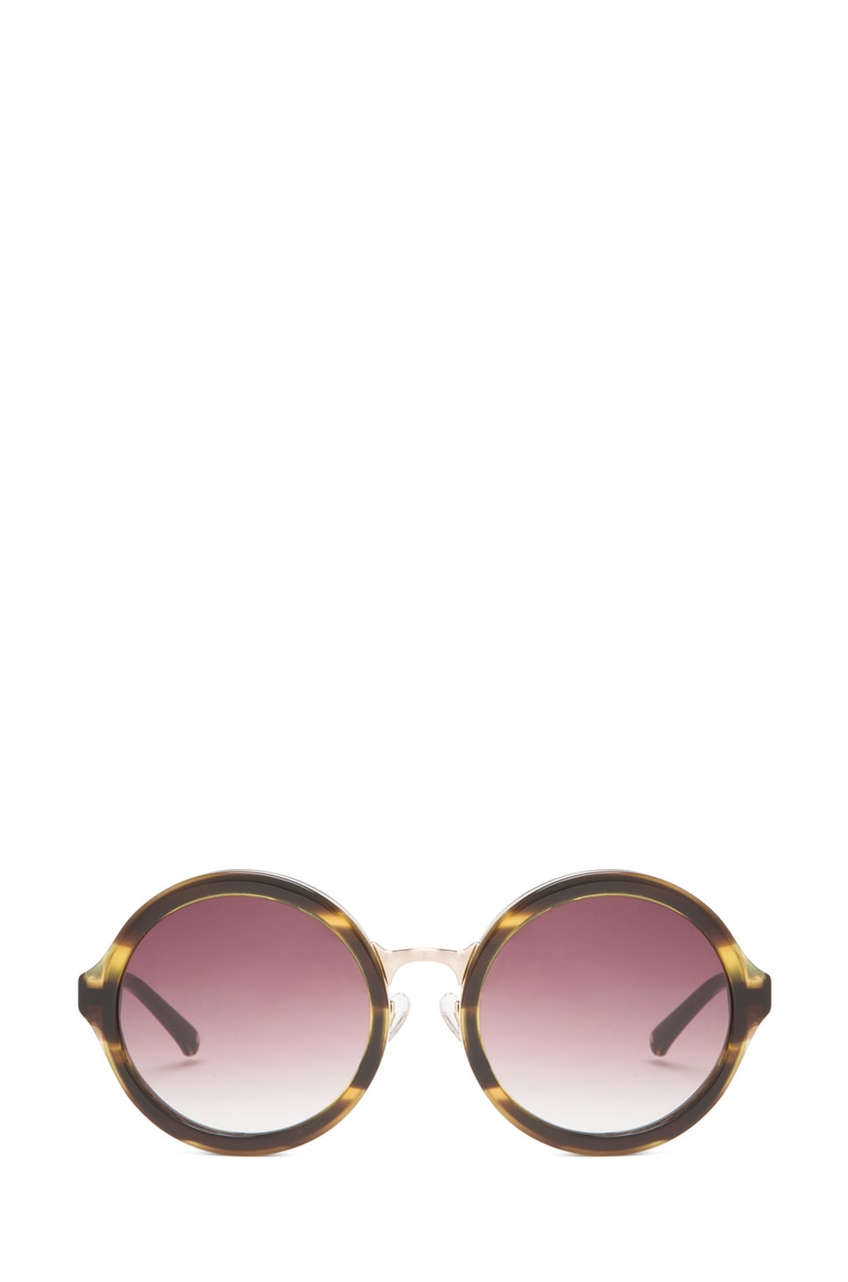 Image 1 of 3.1 phillip lim Circle Sunglasses in Tiger Eye