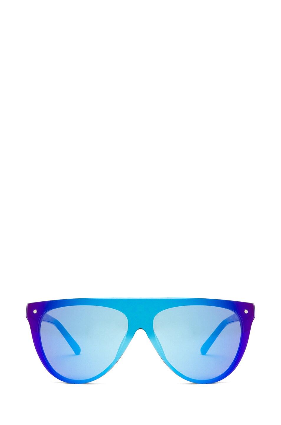 Image 1 of 3.1 phillip lim Mirror Lens Sunglasses in Navy & Blue Stripe