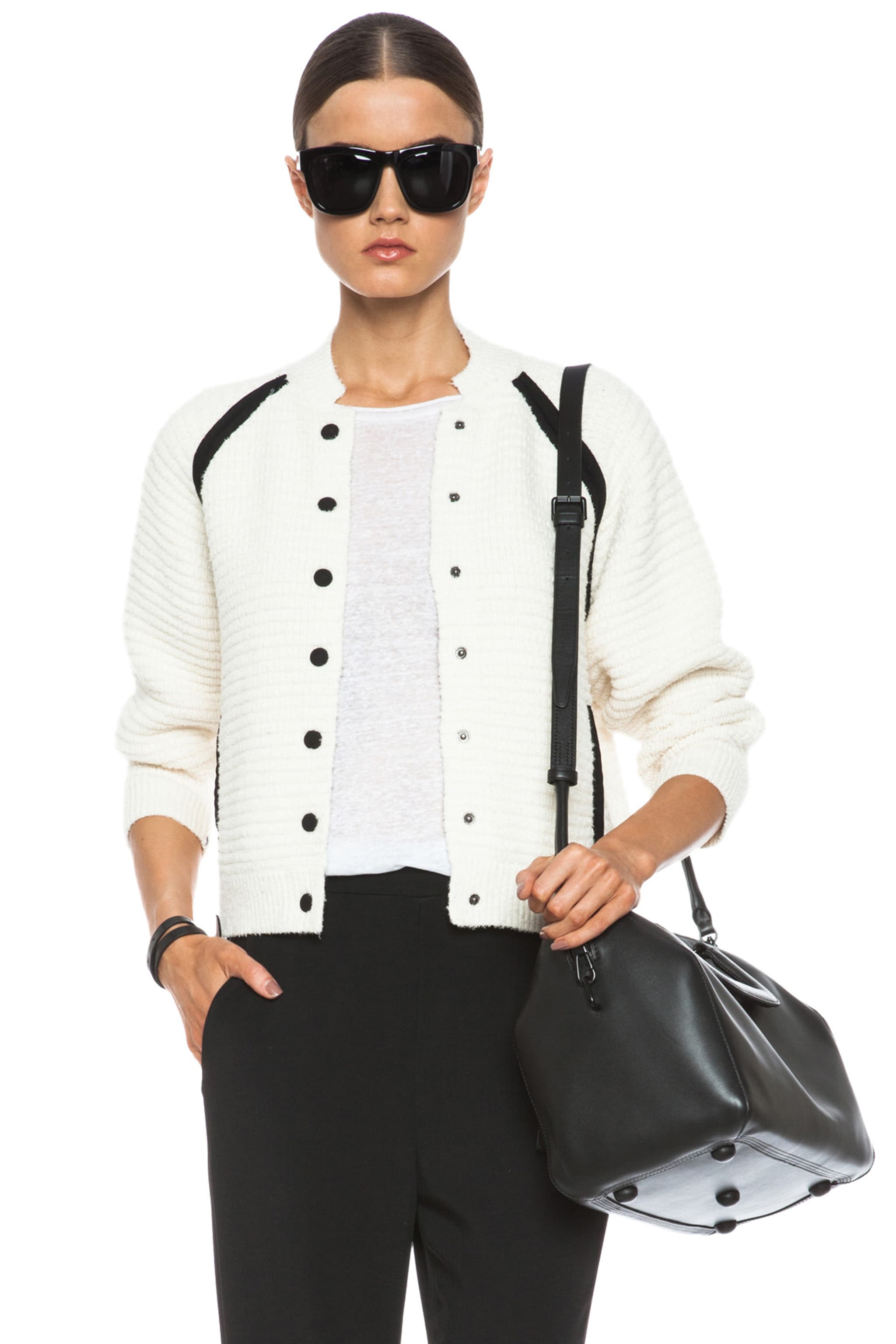 Image 1 of 3.1 phillip lim Chenille Cotton Jacket in Ivory