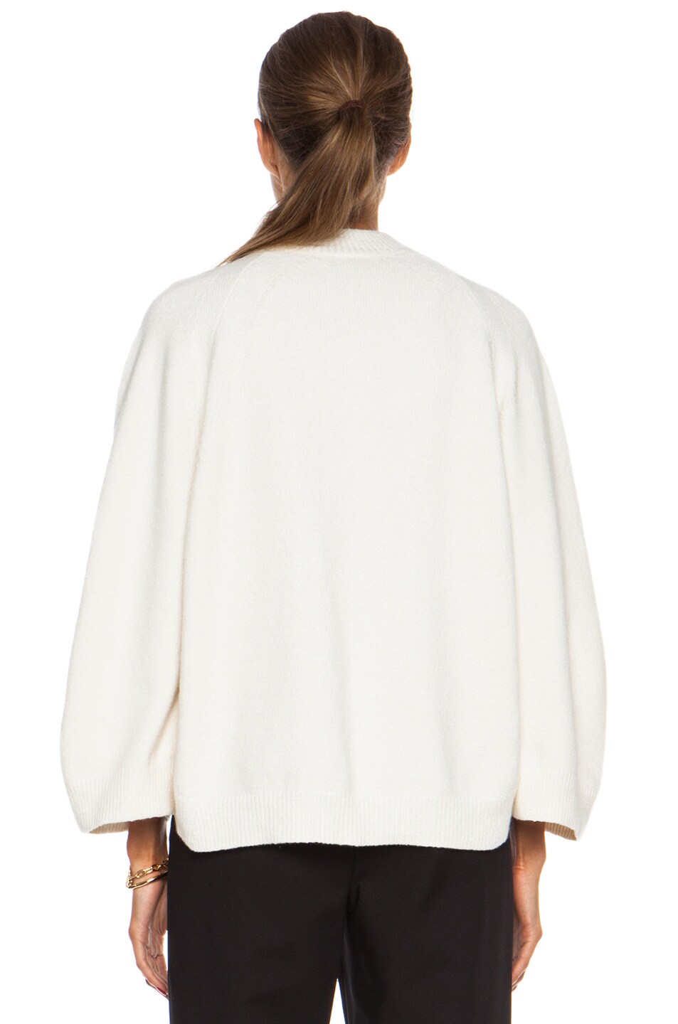 Pippen Brushed Cashmere Pullover in Ivory