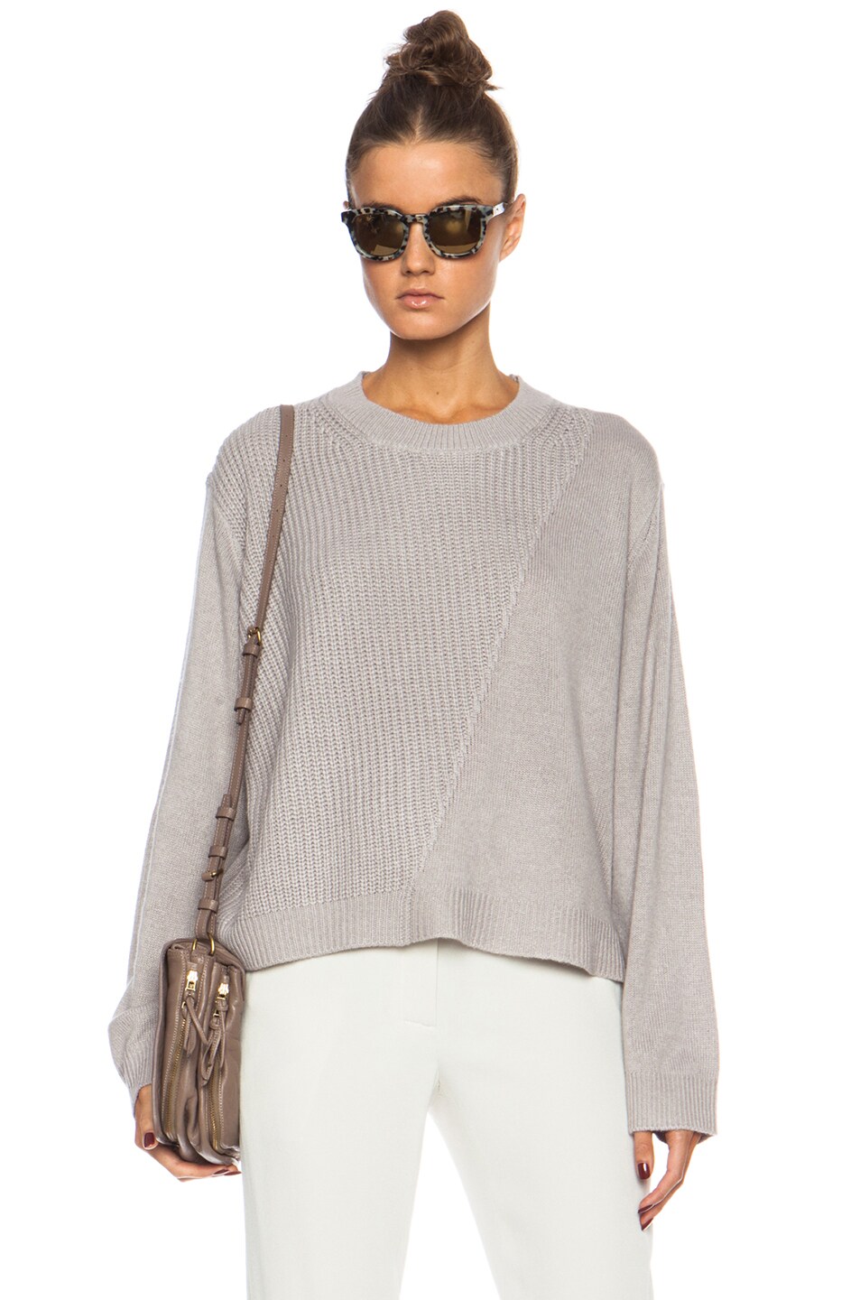 Image 1 of 3.1 phillip lim Mixed Stitch Pullover in Putty
