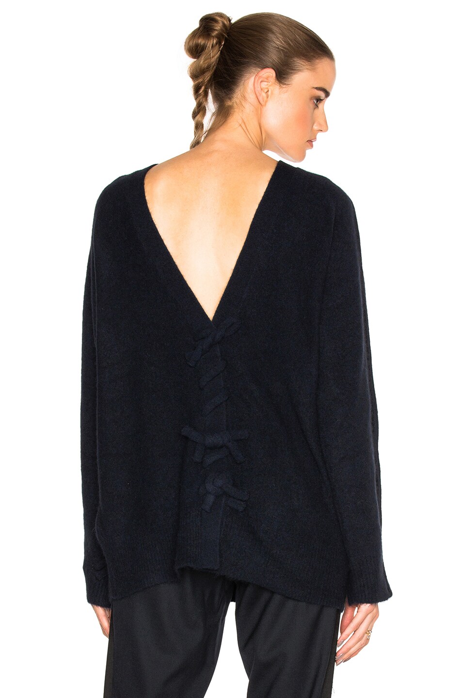 Image 1 of 3.1 phillip lim Knot Back Sweater in Dark Navy