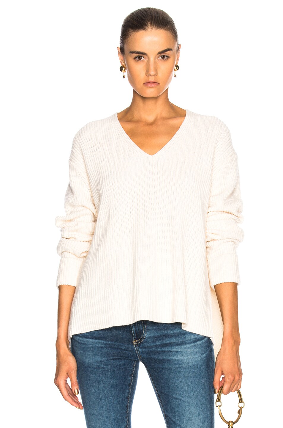 Image 1 of 3.1 phillip lim Draped Wool Sweater in White