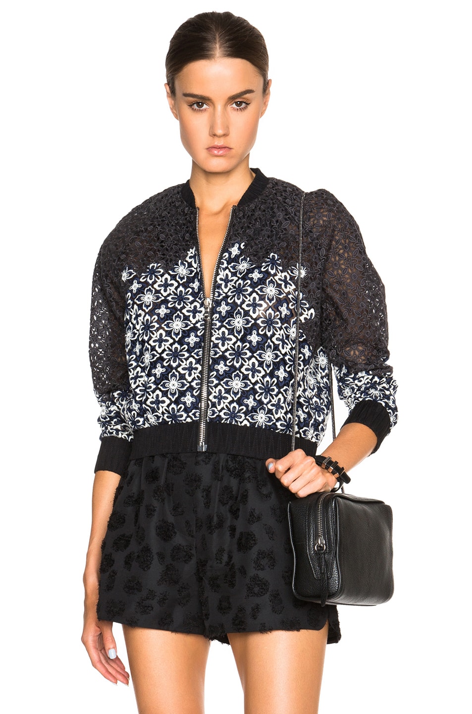 Image 1 of 3.1 phillip lim Patchwork Lace Bomber in Dusk