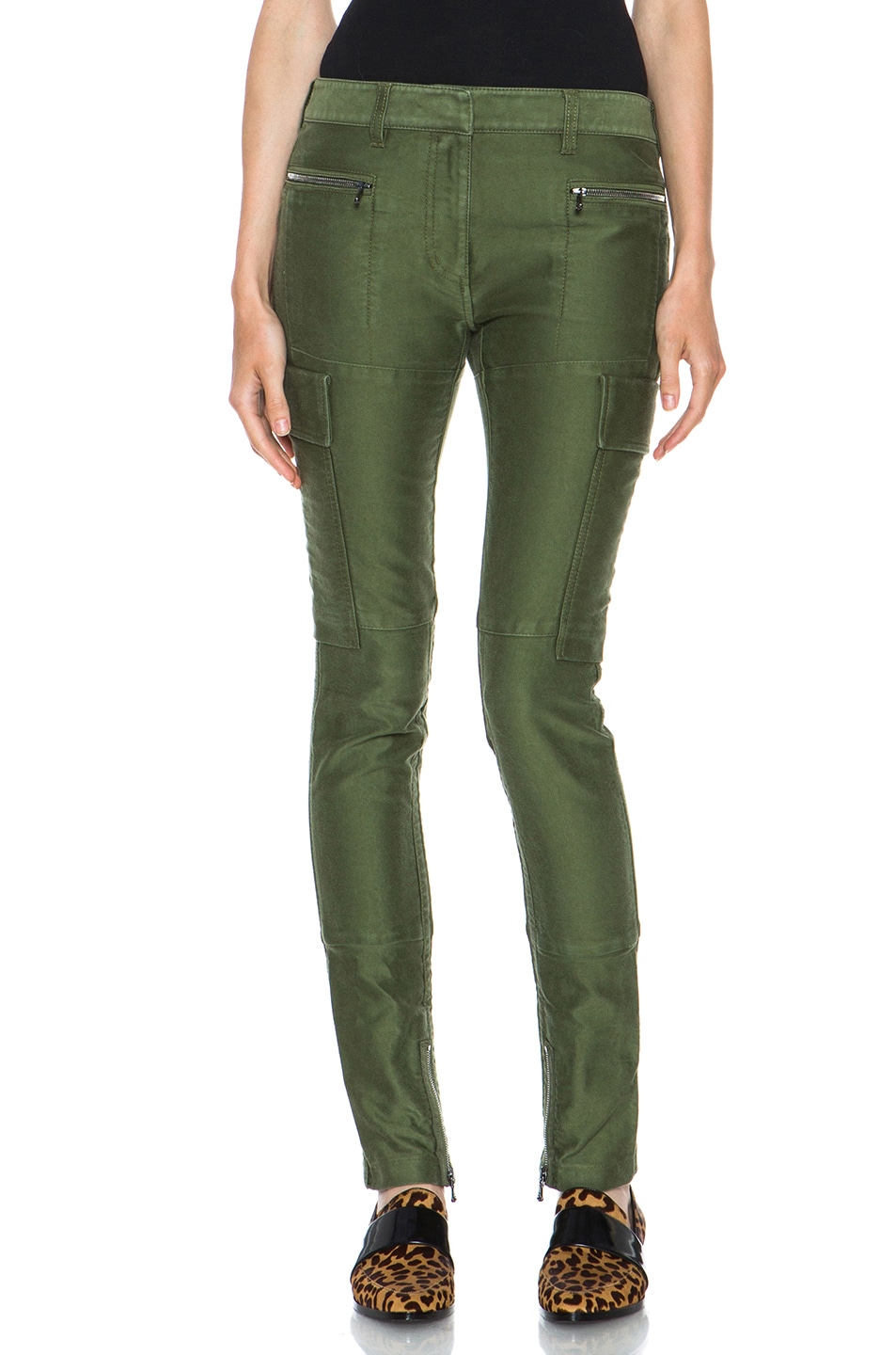 Image 1 of 3.1 phillip lim Skinny Cargo Cotton Pant in Army Green