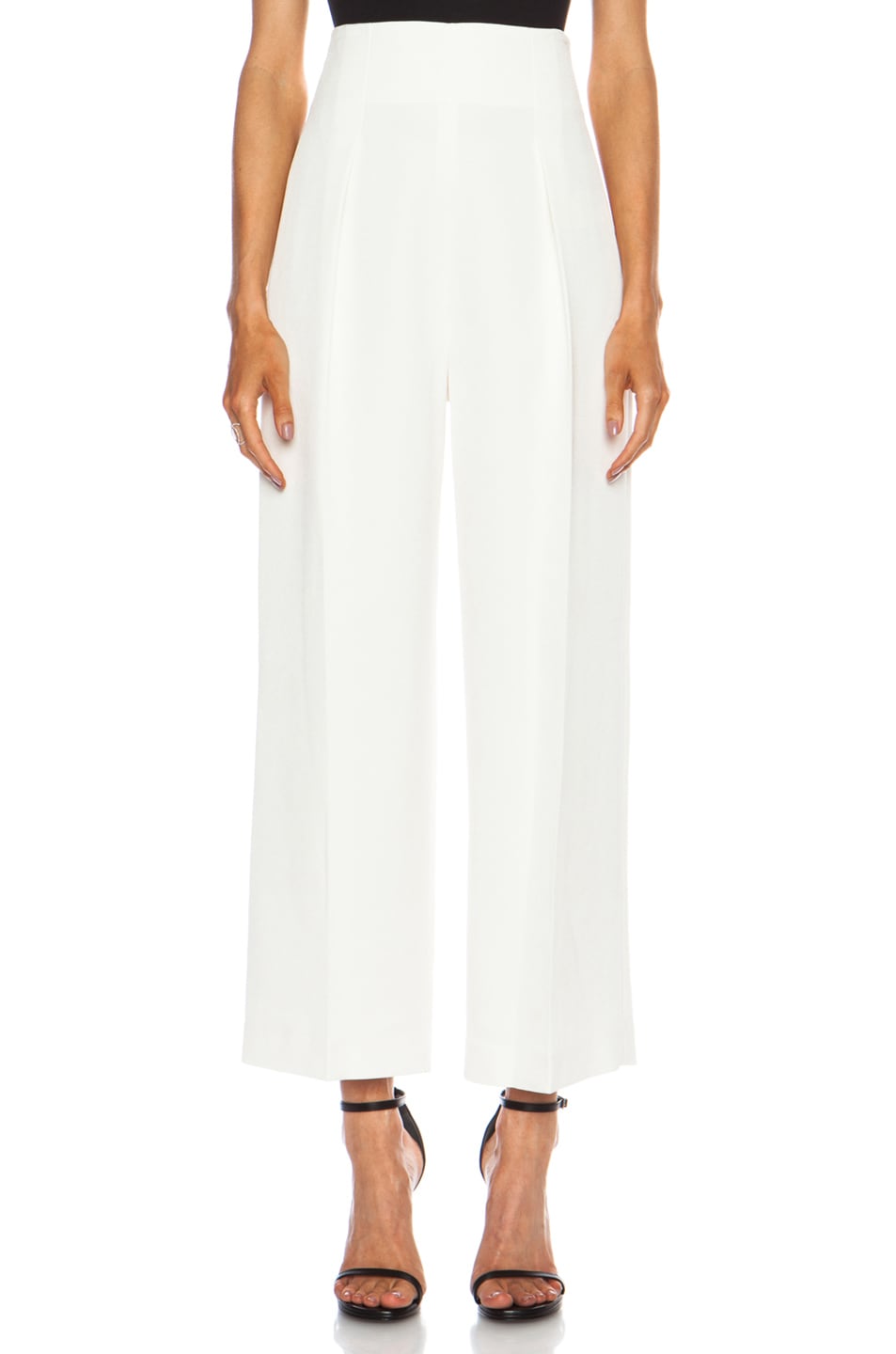 Image 1 of 3.1 phillip lim Wide Leg Acetate-Blend Pant in Ivory