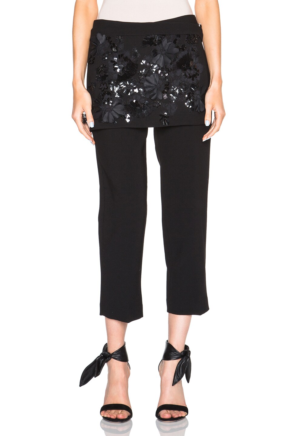 Image 1 of 3.1 phillip lim Apron Floral Lace Pants in Black