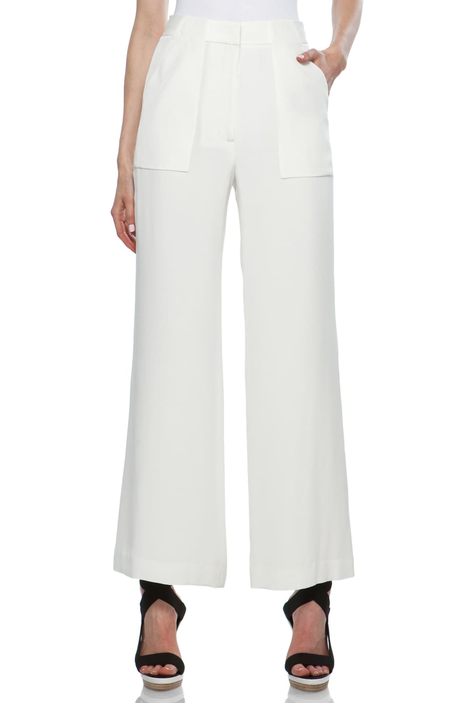 3.1 phillip lim Patch Pocket Trouser in Antique White | FWRD