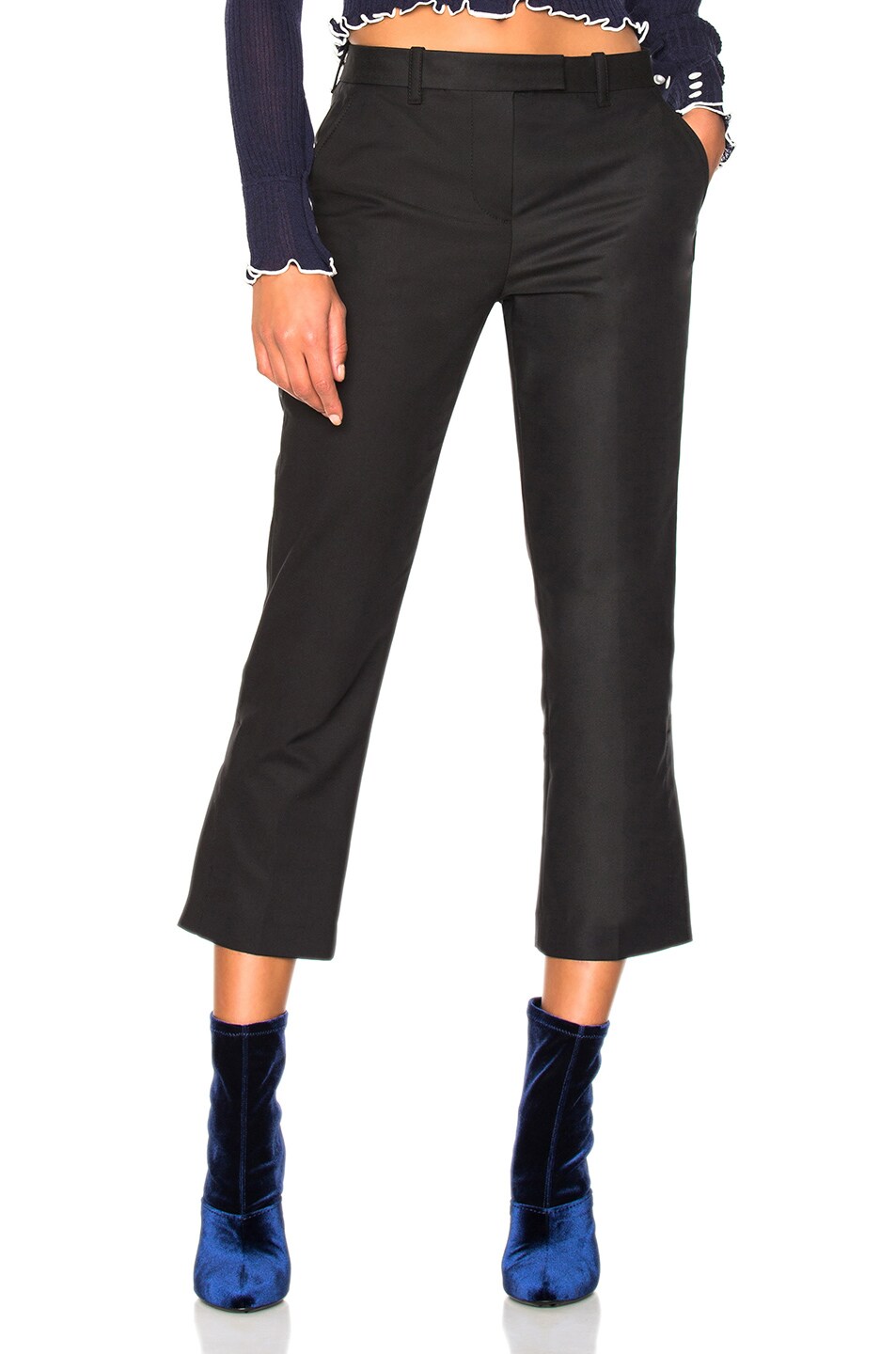 Image 1 of 3.1 phillip lim Cropped Kick Flare Pants in Black