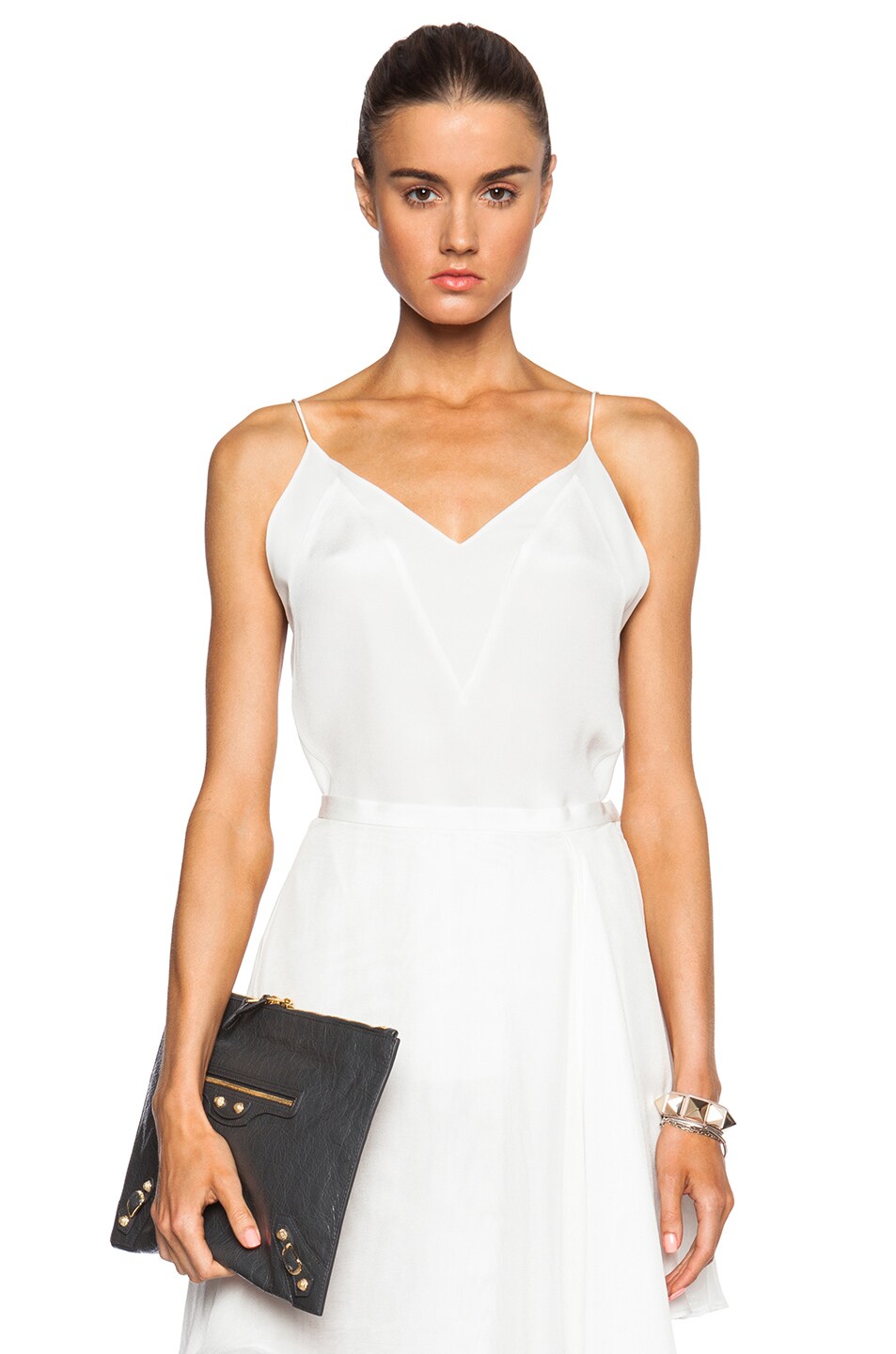 Image 1 of 3.1 phillip lim Chiffon Insert Top in Antique White