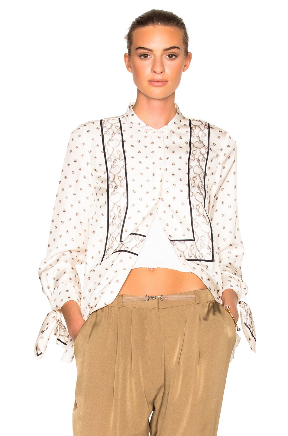 Image 1 of 3.1 phillip lim Scarf Printed Top in Ivory