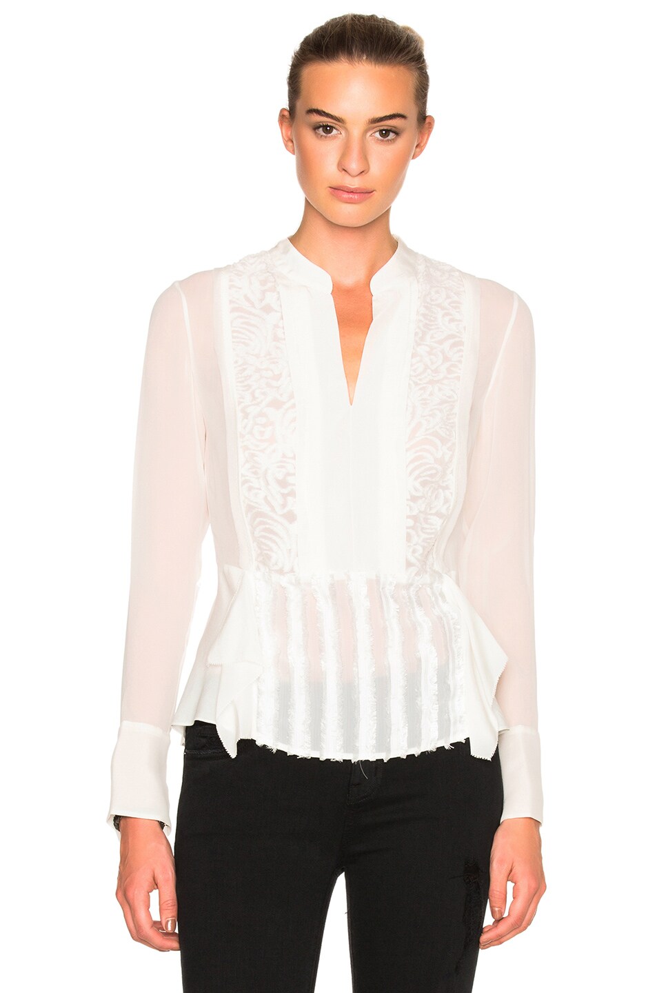 Image 1 of 3.1 phillip lim Long Sleeve Top in Antique White