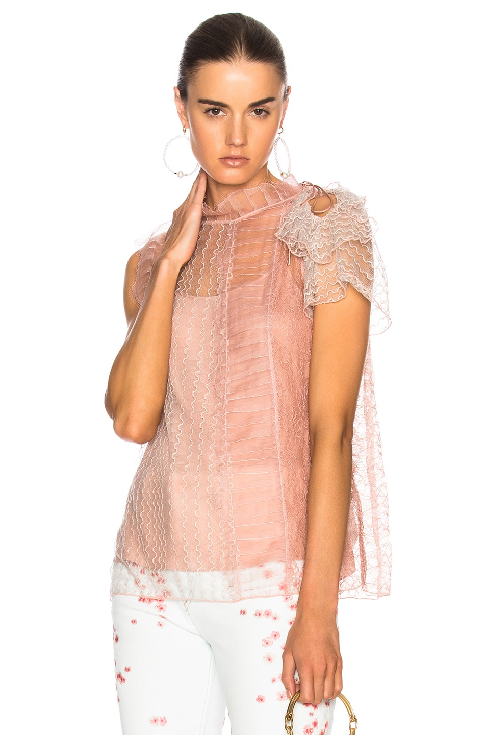 Image 1 of 3.1 phillip lim Lace Patchwork Top in Blush