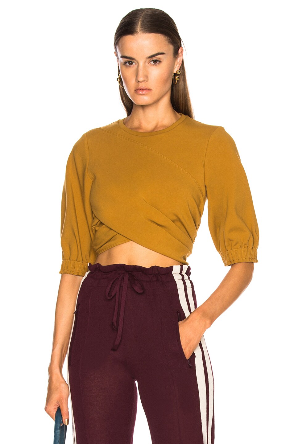 Image 1 of 3.1 phillip lim Twist Crop Top in French Mustard