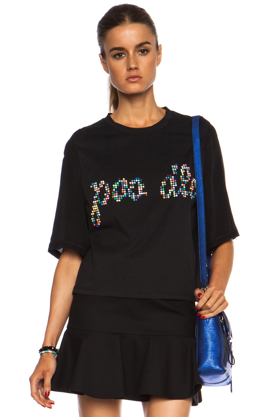 Image 1 of 3.1 phillip lim Poodle Cotton Tee in Soft Black
