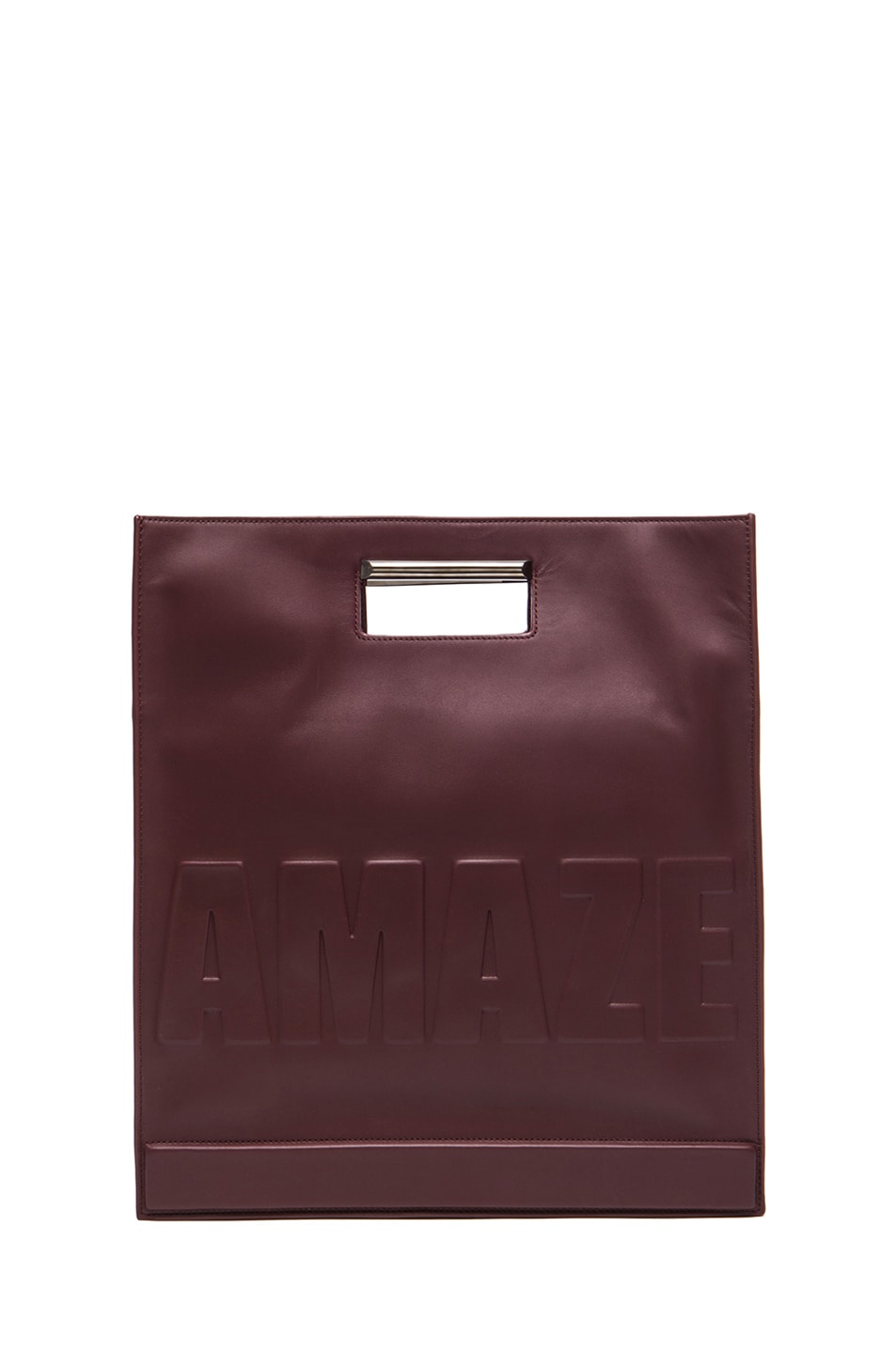 Image 1 of 3.1 phillip lim Totes Amaze Cut Out Handle Tote in Bordeaux & Gunmetal