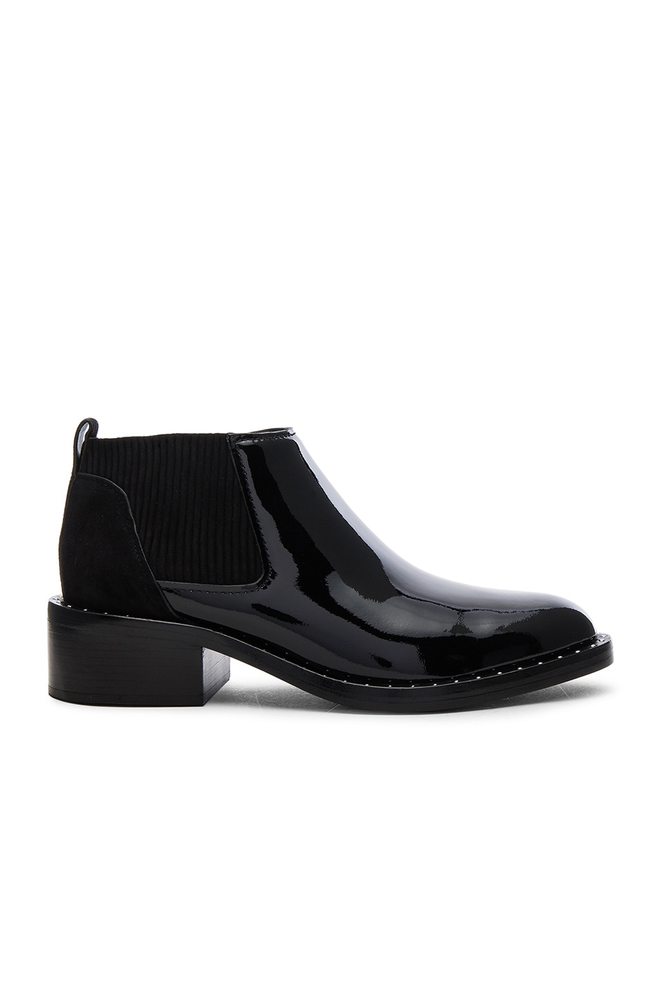 Image 1 of 3.1 phillip lim Patent Leather Alexa Studded Welt Booties in Black