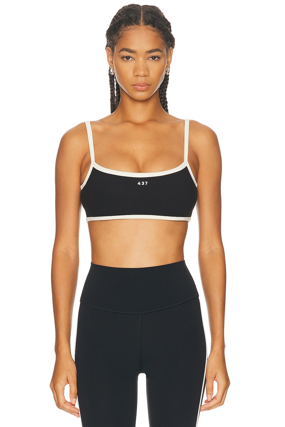 Image 1 of 437 The Micro Bra in Black & Creme