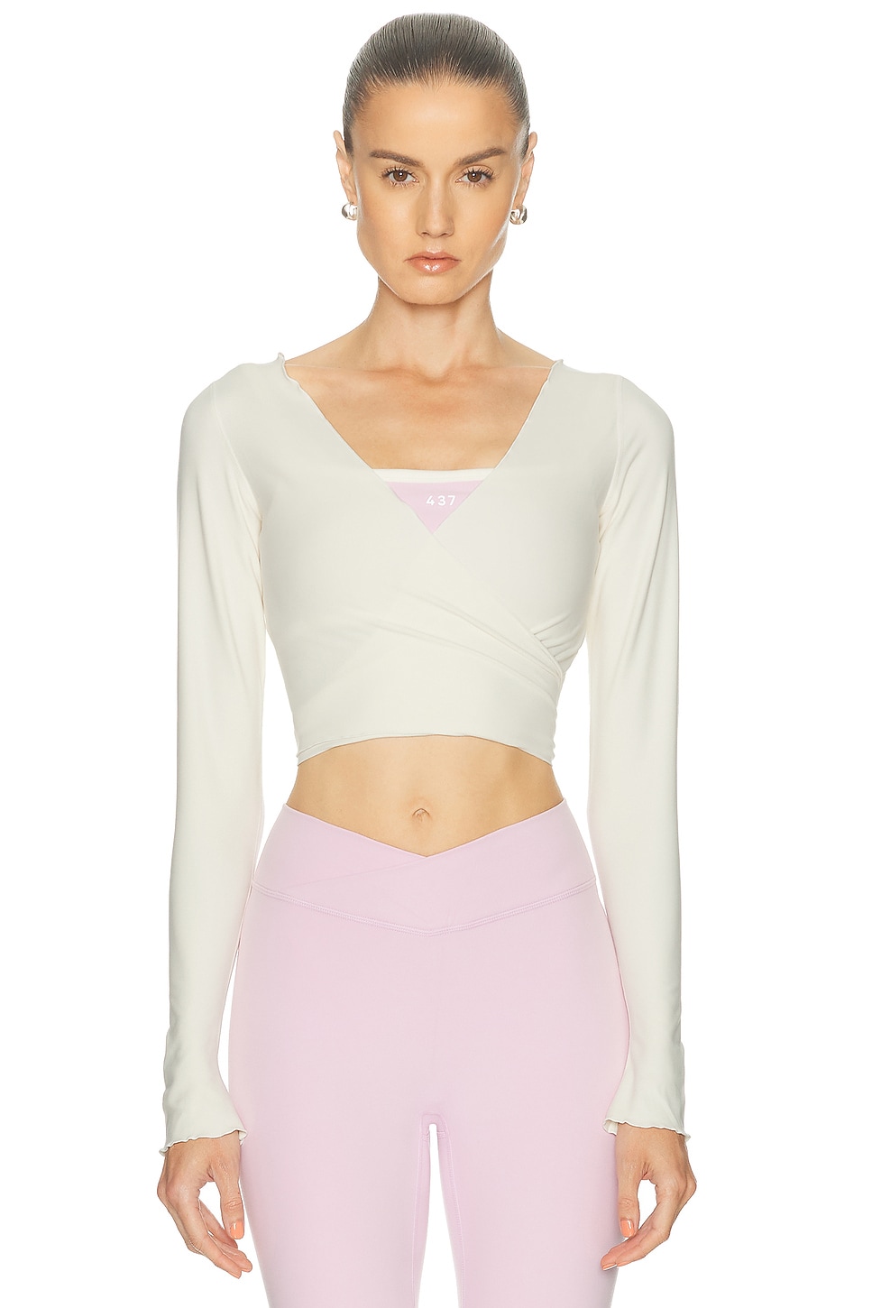 Image 1 of 437 The Wrap Top in Cream