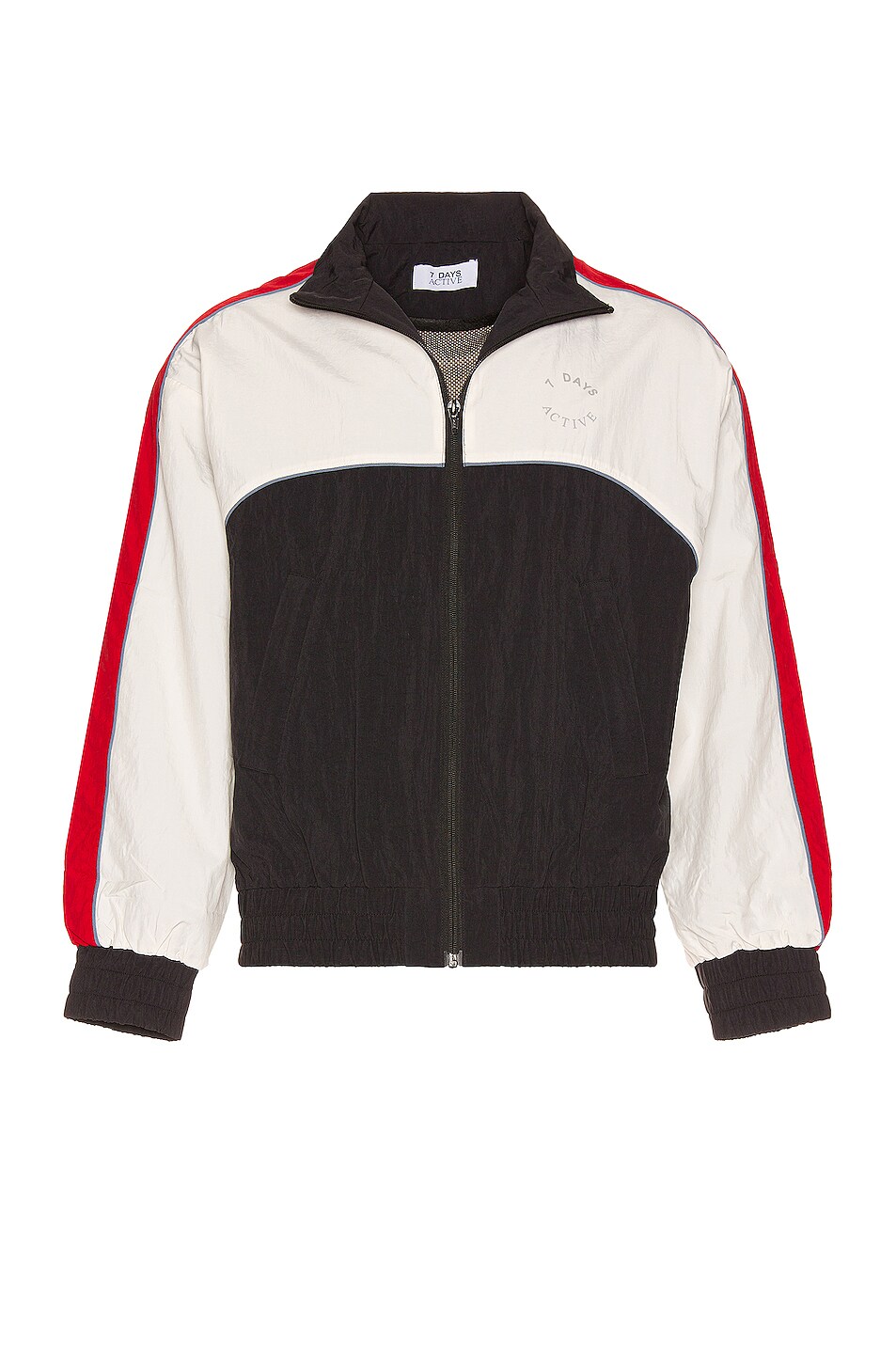 Image 1 of 7 Days Active Mountain Jacket in Brilliant White, Black, & Red