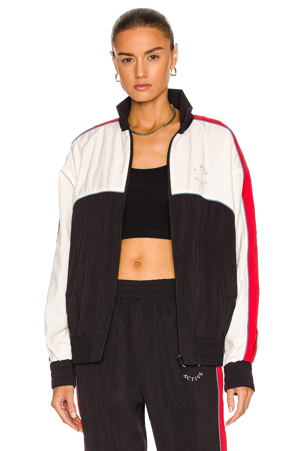 Image 1 of 7 Days Active Mountain Jacket in Brilliant White, Black, & Red