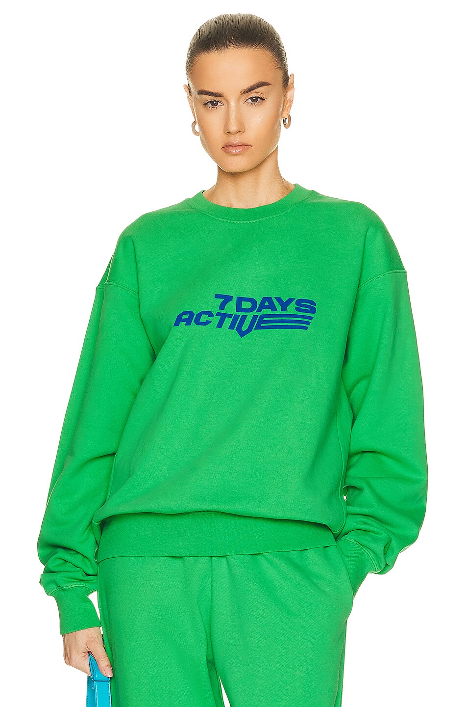 Image 1 of 7 Days Active Monday Crew Neck in Poison Green