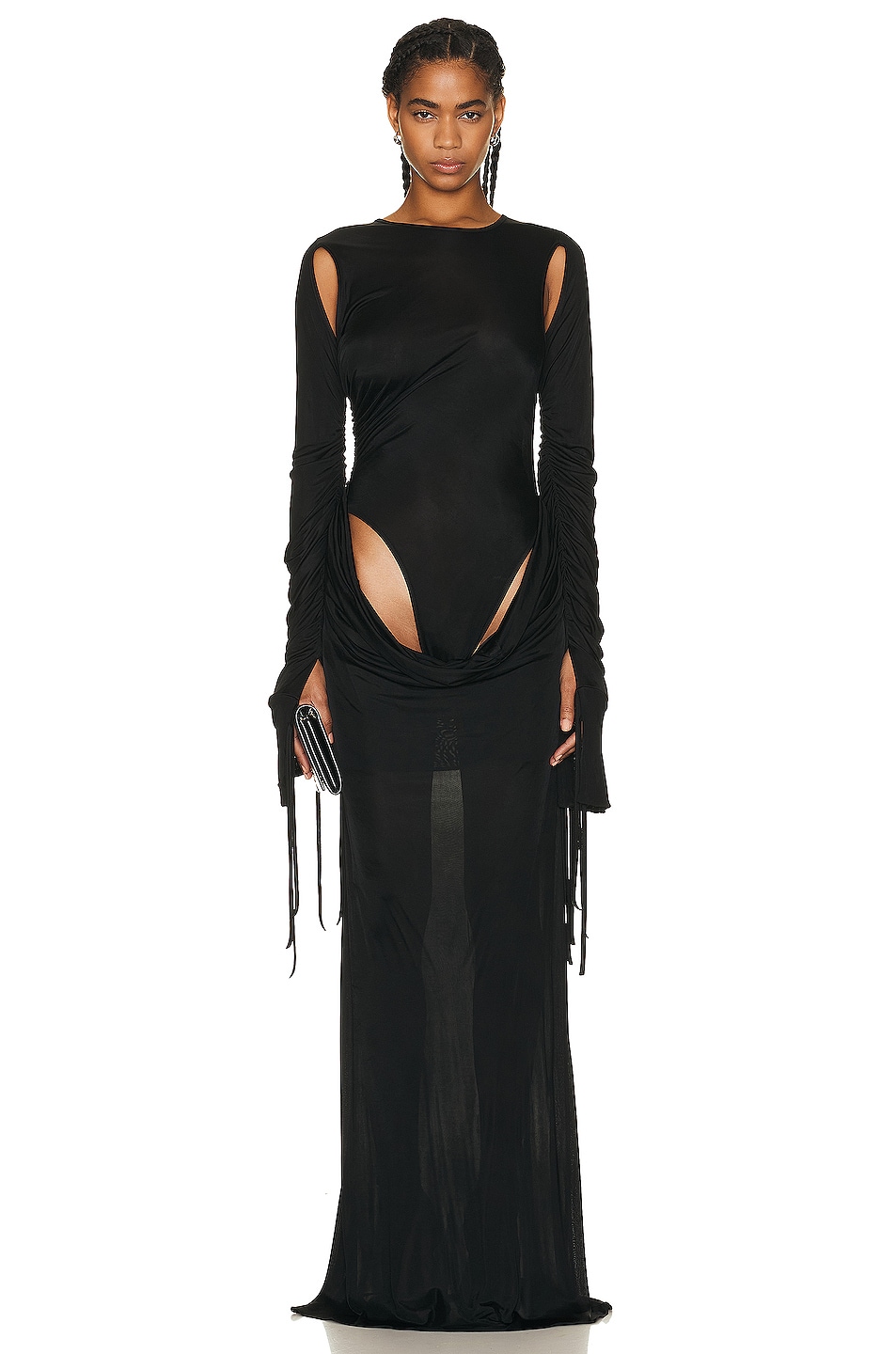 Draped Jersey Long Dress main image 1